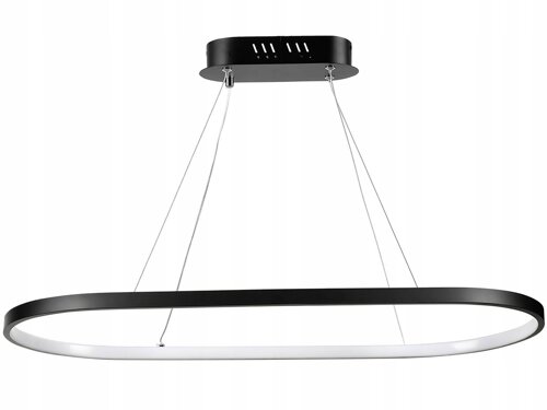 Lampa Sufitowa Wisząca LED Owalna LX- 928 39W Czarna biała neutralna LEDLUX