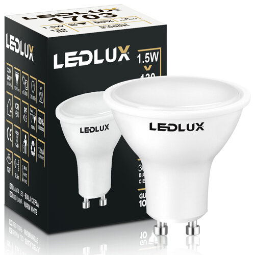 Żarówka LED GU10 1,5W = 20W 130lm 3000K LEDLUX